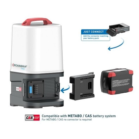 Lampa robocza 360°z powerbankiem, 10000 lumenów, 18V Li-Ion, AREA 10 CONNECT SCANGRIP [03.6103C] Bluetooth