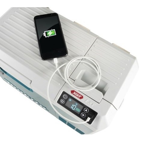 Sieciowy/akumulatorowy chłodziarko-ogrzewacz 7L, 18V/40V max Makita [CW003GZ01] lodówka, LXT/XGT/AC