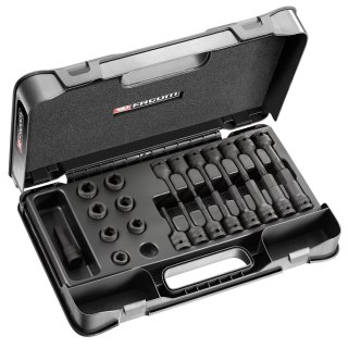 Zestaw 23szt. nasadek udarowych 1/2", Facom [NSS.J23PB] krótka 6-kątna, HEX, TORX