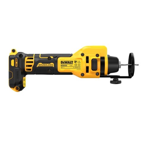 Akumulatorowa frezarka / wycinarka do płyt G-K, 18V Li-Ion DeWalt [DCE555N-XJ]