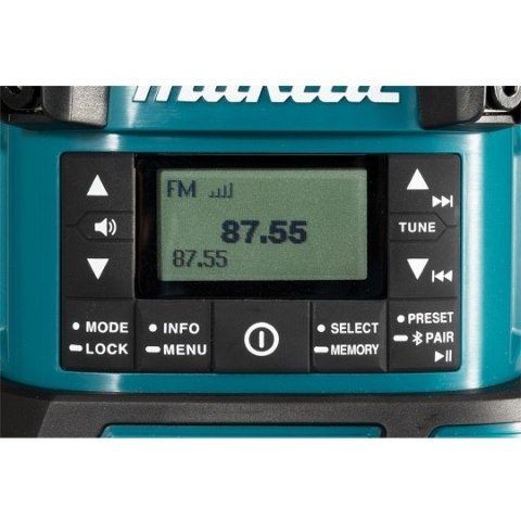 Akumulatorowy odbiornik radiowy z lampą 360' i latarką, 14,4V/18V, FM/DAB+, Makita [DMR056] Li-Ion, LXT, Bluetooth