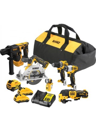 Akumulatorowy zestaw Combo DCH072+DCS512+DCD701+DCF801+DCS353+DCL510, 12V XR, Li-Ion 1x5,0Ah i 2x2,0Ah, DeWALT [DCK611P1D2-QW]