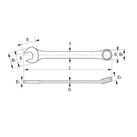 Klucz płasko-oczkowy wygięty 46mm Irimo [25-46-2]