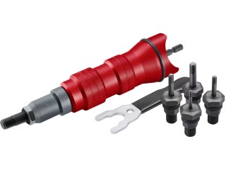 Przystawka do wkrętarki nitownica do nitonakrętek, M3-M8 FORTUM [ARG 4770654] walizka