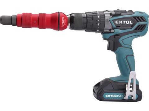 Przystawka do wkrętarki nitownica do nitonakrętek, M3-M8 FORTUM [ARG 4770654] walizka