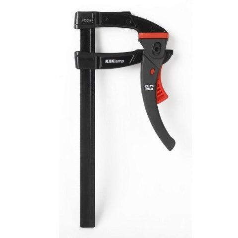 Zestaw: 2 x ścisk ślusarski dźwigniowy szybkomocujący stalowy KLI20, 200x80mm KliKlamp + Multitool, Bessey [KLI-SET-A] Black Edi