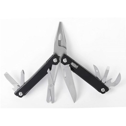 Zestaw: 2 x ścisk ślusarski dźwigniowy szybkomocujący stalowy KLI20, 200x80mm KliKlamp + Multitool, Bessey [KLI-SET-A] Black Edi