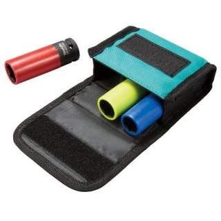 Zestaw 3szt. nasadek udarowych sześciokątnych do kół, 1/2", 17, 19, 21mm, Makita [E-12354] w etui