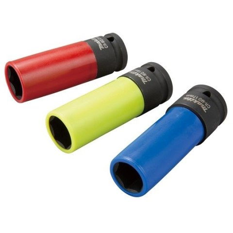 Zestaw 3szt. nasadek udarowych sześciokątnych do kół, 1/2", 17, 19, 21mm, Makita [E-12354] w etui