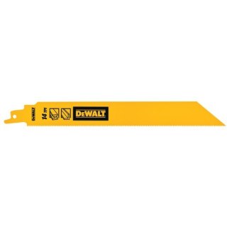 Zestaw 5 szt. brzeszczotów bagnetowych BiM do piły szablastej, 14 zębów/cal, długość 228mm, Dewalt [DT90387-QZ]