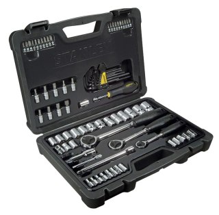 Zestaw 80 szt. narzędzi ręcznych 1/4'',3/8'' i 1/2'' w walizce, Stanley [STHT0-73930]