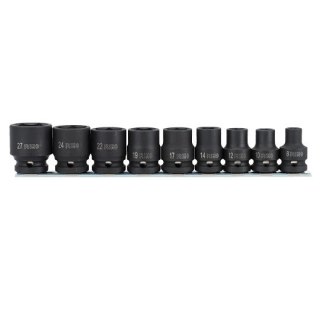 Zestaw 9szt. nasadek udarowych sześciokątnych 1/2" M8-M27 Irimo [167-90-2]