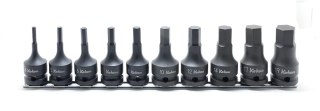 Zestaw nasadek 1/2" do śrub imbusowych 4-19mm/60mm [RS14012M/10-L60]