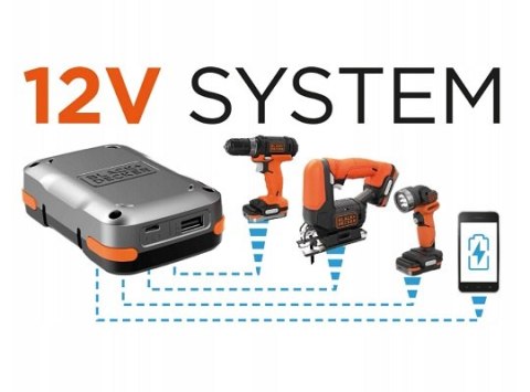 Akumulator USB 12V Black&Decker [BDCB12B-XJ] 1,5Ah, Li-Ion