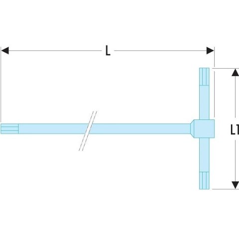 Klucz imbusowy trzpieniowy typu T, 3mm, HEX, Facom [84TC.3]