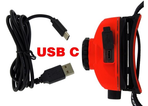 Latarka czołowa z mocnym światłem białym 400 lumenów i regulacją kąta świecenia Viking [49HL400PF]