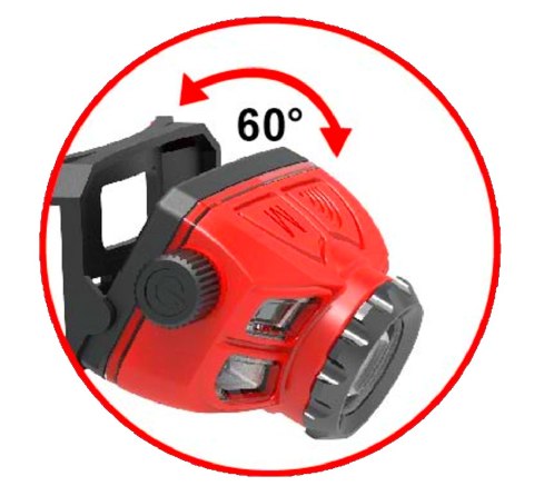 Latarka czołowa z mocnym światłem białym 400 lumenów i regulacją kąta świecenia Viking [49HL400PF]