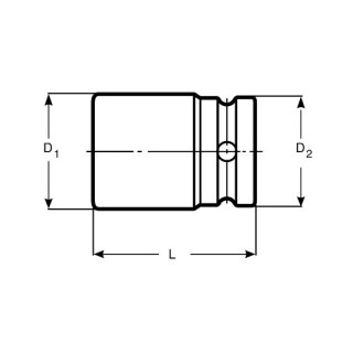 Nasadka udarowa 1.1/2" M50 Bahco [K9801M-50]