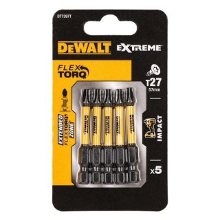 5 końcówek udarowych TX27/57mm, EXTREME Impact Torsion DeWALT [DT7397T-QZ]