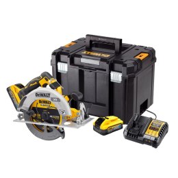 Akumulatorowa pilarka tarczowa 190/30mm, 18V Li-lon 2x5,0Ah POWERSTACK w skrzyni, serii XR FLEXVOLT ADVANTAGE DeWalt [DCS573H2T-