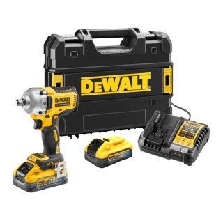 Akumulatorowy klucz udarowy 1/2", 812Nm, 2x5,0 Ah Li-Ion POWERSTACK 18V XR, DeWalt [DCF891H2T-QW]