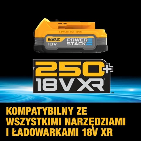 Akumulatorowy zestaw Combo DCF850 + DCD800 18V Li-Ion POWERSTACK 2x5,0Ah, XR, TSTAK II DeWalt [DCK2051H2T-QW]