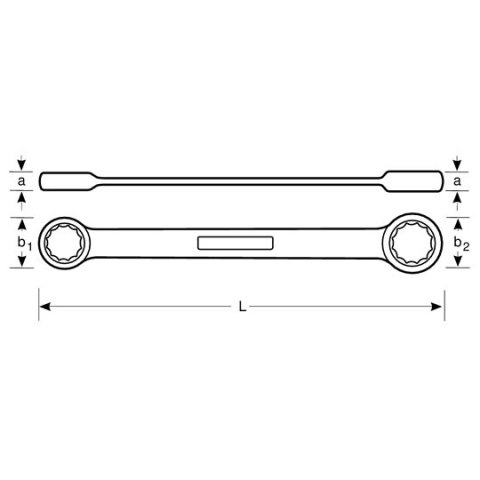 Klucz dwustronnie oczkowy z grzechotką 22-24mm, Bahco [1320RM-22-24]