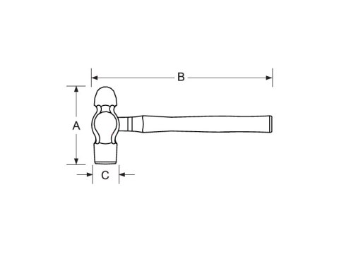 Nieiskrzący młotek kulisty 510g, Bahco [NS506-450]