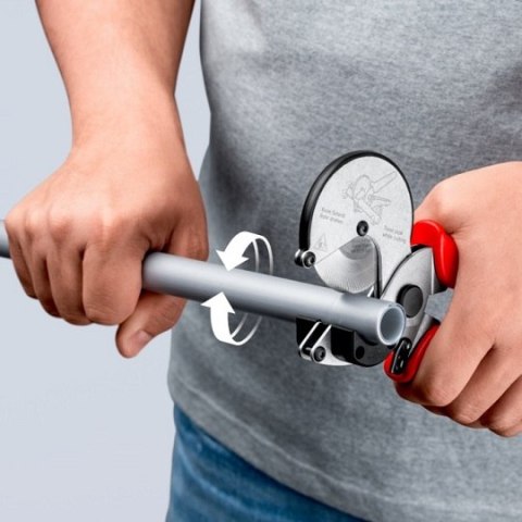 Obcinak do rur kompozytowych i z tworzyw sztucznych o średnicy do 26mm, KNIPEX [90 25 25]