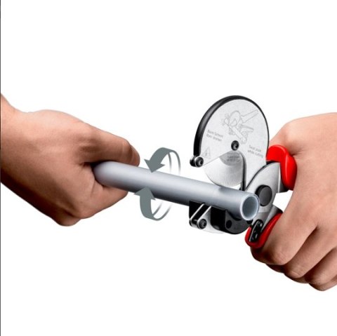 Obcinak do rur kompozytowych i z tworzyw sztucznych o średnicy do 26mm, KNIPEX [90 25 25]