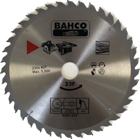 Piła tarczowa do cięcia drewna 235/30/2,8mm, 40 zębów, Medium Wood, Bahco [8501-23F]