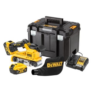 Akumulatorowa szlifierka taśmowa typu czołg, 75x533mm, 18V Li-Ion 2x5.0Ah, DeWalt [DCW220P2-QW] walizka TStak