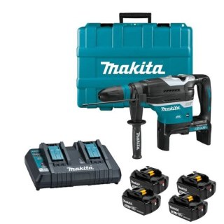 Akumulatorowy młot udarowo-obrotowy SDS-MAX, 2x18V Makita [DHR400T4UN] 4x5,0Ah, Li-Ion, LXT