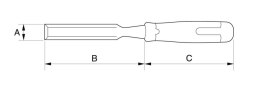 Dłuto do drewna ERGO z kaburą 6mm Bahco [434-6]