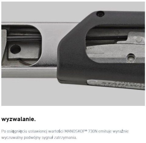 Mechaniczny klucz dynamometryczny 4-20Nm na końcówki wtykowe 9x12mm + grzechotka na kwadrat 1/4" STAHLWILLE [PR-50181102] Manosk