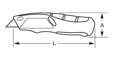 Nóż uniwersalny z chowanym ostrzem i magazynkiem, BAHCO [SQZ150003] ostrze trapezowe