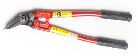 Nożyce dwuręczne, dźwigniowe do cięcia blachy i taśm stalowych, HIT [SS-450] ostrze kątowe