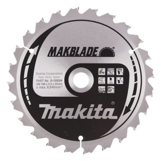 Piła tarczowa do cięcia drewna 190/20/2,2mm, 24 zęby, MAKBLADE, Makita [B-08894]