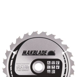 Piła tarczowa do cięcia drewna 190/20/2,2mm, 24 zęby, MAKBLADE, Makita [B-08894]