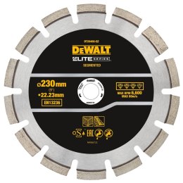 Tarcza diamentowa segmentowa do ciecia betonu, asfaltu 230/25,4mm, serii ELITE, DeWalt [DT20466-QZ]