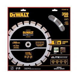 Tarcza diamentowa segmentowa do ciecia betonu, asfaltu 350/25,4mm, serii ELITE, DeWalt [DT20467-QZ]