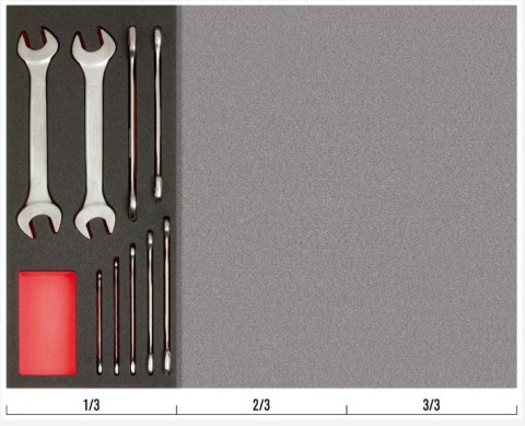 Wkład do wózka narzędziowego z wyposażeniem, 9szt. narzędzi, Bahco [FF1E3001] rozmiar 1/3 szuflady