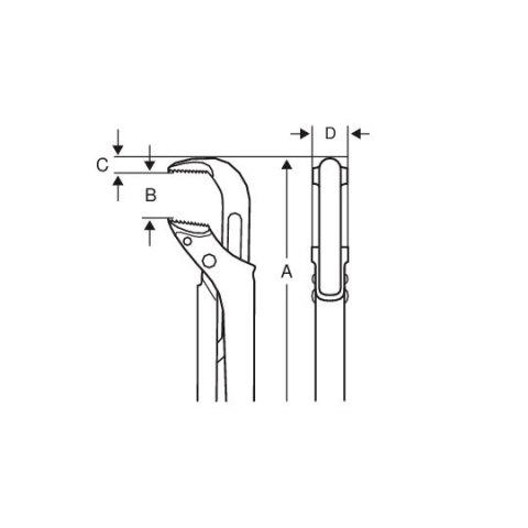 Klucz do rur ERGO typu Szwed, do 1.1/2", Quick-Adjust, Bahco [1620]