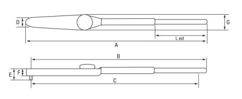 Klucz dynamometryczny mechaniczny na kwadrat 3/8" zegarowy, zakres pracy 14-70 Nm, Bahco [7454-70A]