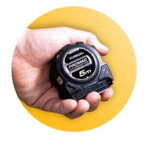 Miara zwijana 5m Komelon [MPR55], Pro Mag z zaczepem magnetycznym
