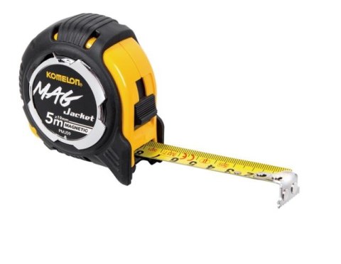 Miara zwijana 5m Komelon [PMJ55], Gripper Magjacket, z zaczepem magnetycznym