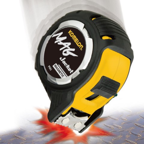 Miara zwijana 5m Komelon [PMJ55], Gripper Magjacket, z zaczepem magnetycznym