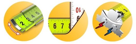 Miara zwijana 8m Komelon [MPT87] z zaczepem magnetycznym