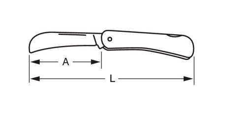 Nóż składany, ostrze zakrzywione Bahco [K-GP-1]