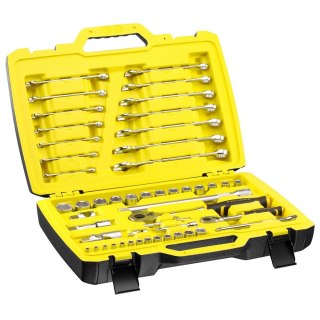 Zestaw 50 szt. nasadek i akcesorii na kwadrat 1/4" i 1/2'', kluczy płasko-oczkowych, walizce serii FATMAX, Stanley [FMMT82827-1]